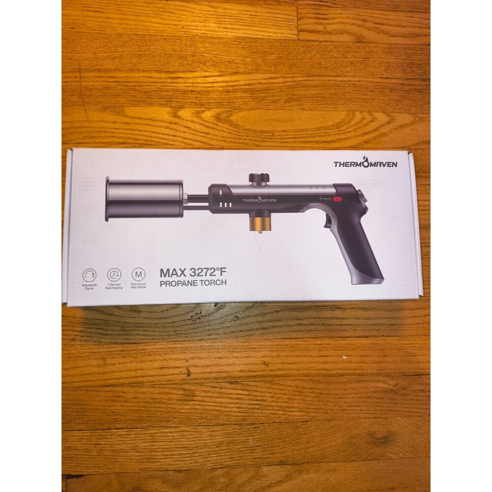 ThermoMaven Propane Torch with One-Touch Max Fire, Cooking Blow Torch Gun - New